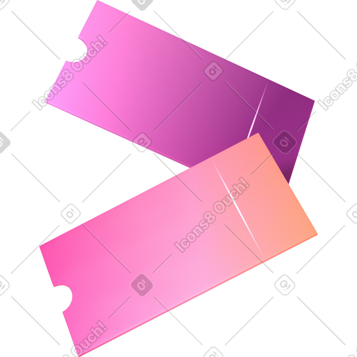 3D Glassy 스타일의 쿠폰 일러스트레이션 PNG, SVG 다운로드