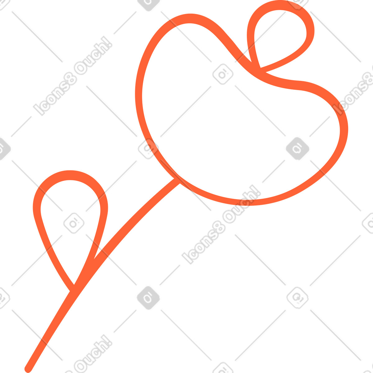 Ilustración Flor en estilo Crayon a descargar en PNG y SVG