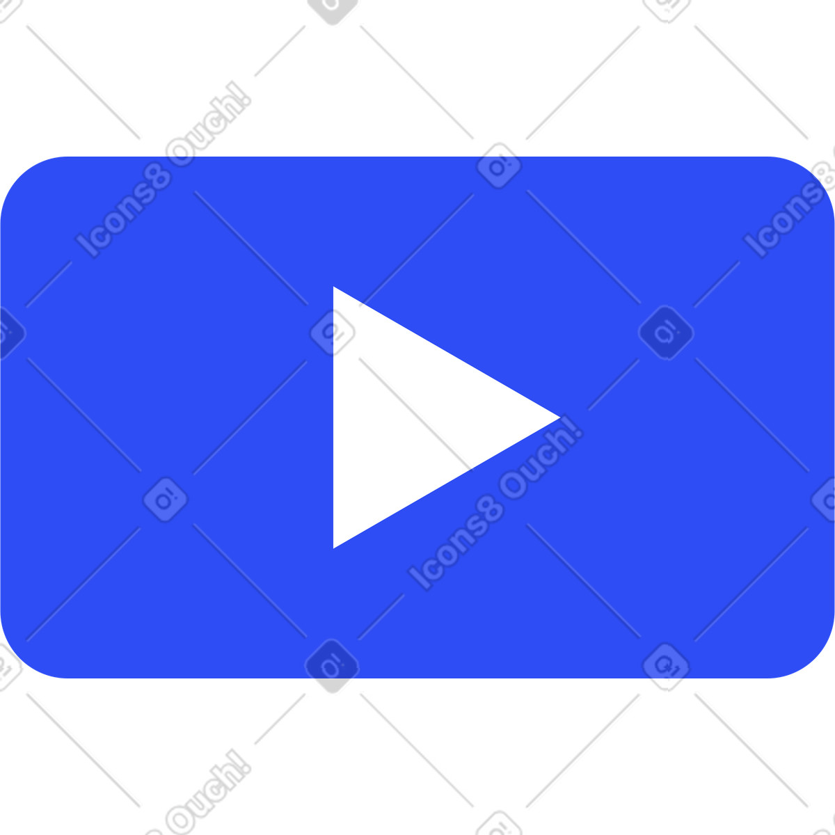 Blue media player start button illustration in System style download in PNG, SVG