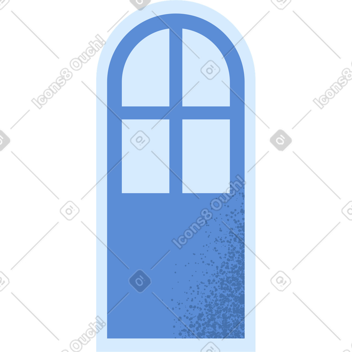 Balkontür-Illustration im Pale-Stil als Download in PNG, SVG