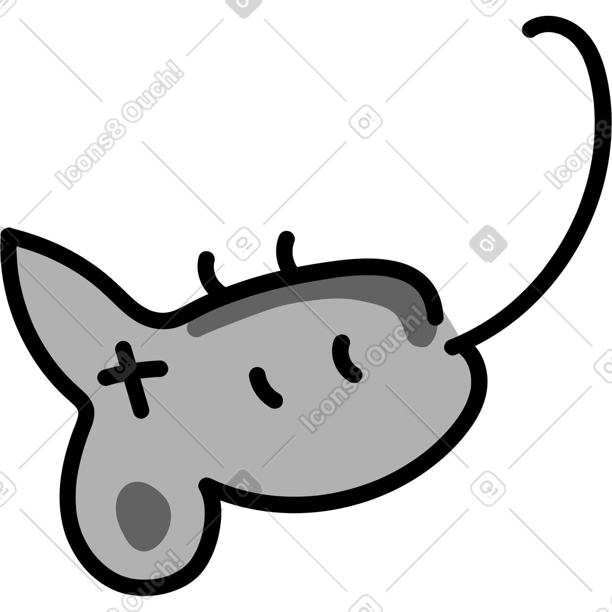 下载 Purr 风格的 老鼠 插画，支持 PNG、SVG 格式