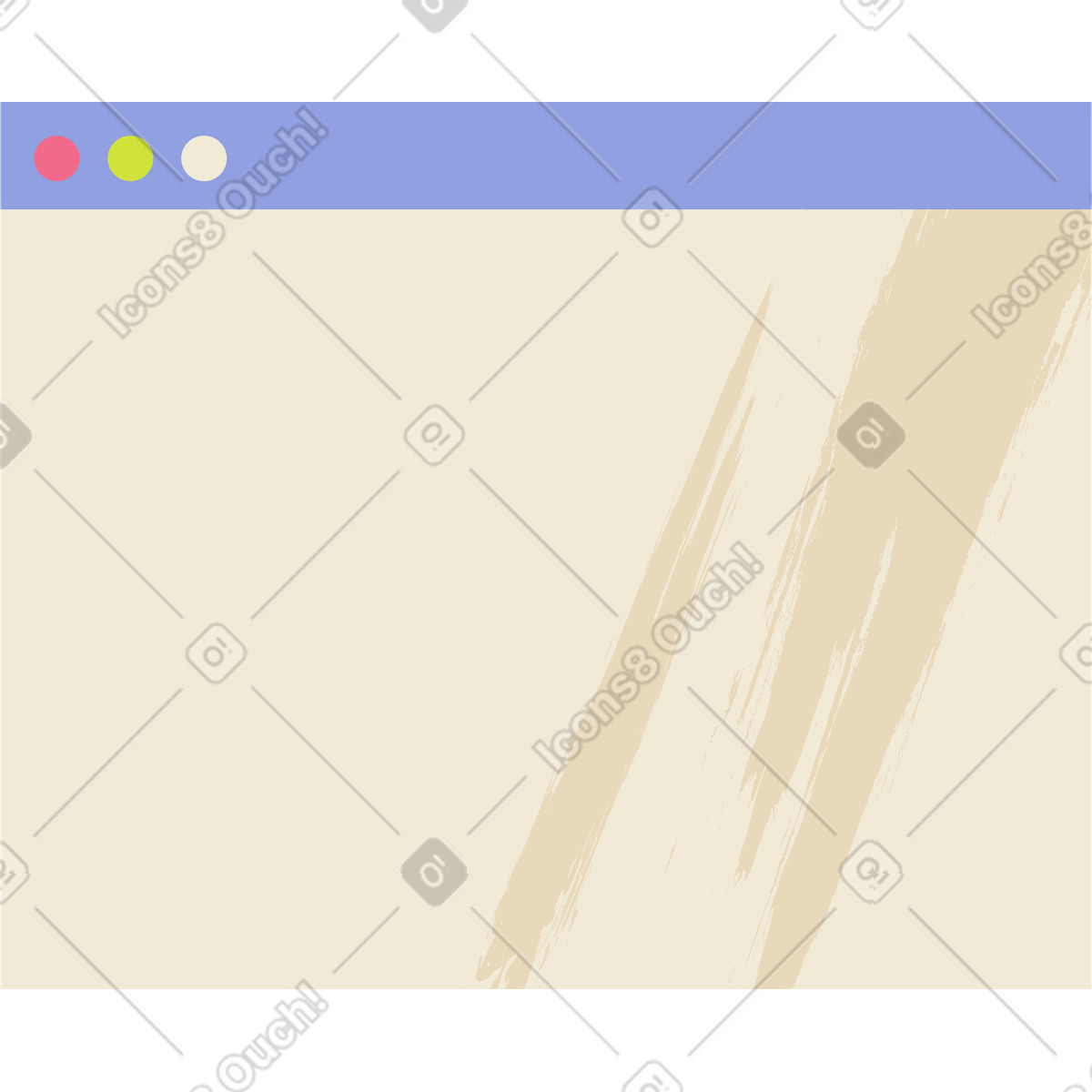 Browser window illustration in Juicy style download in PNG, SVG