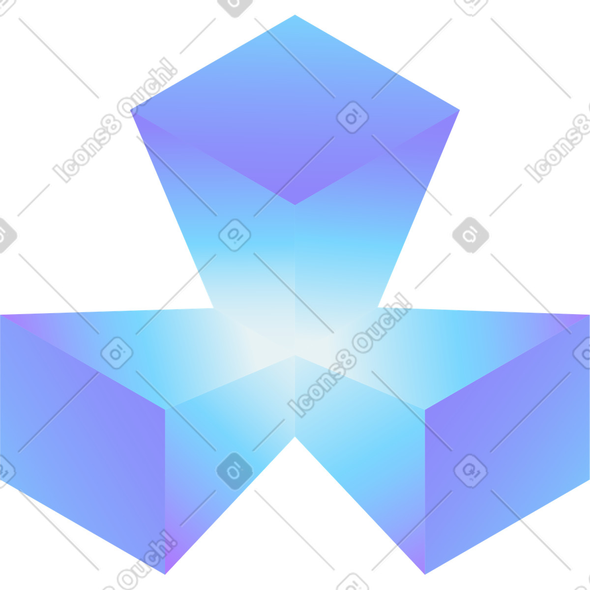 3D object in virtual space illustration Hi-tech style download PNG, SVG