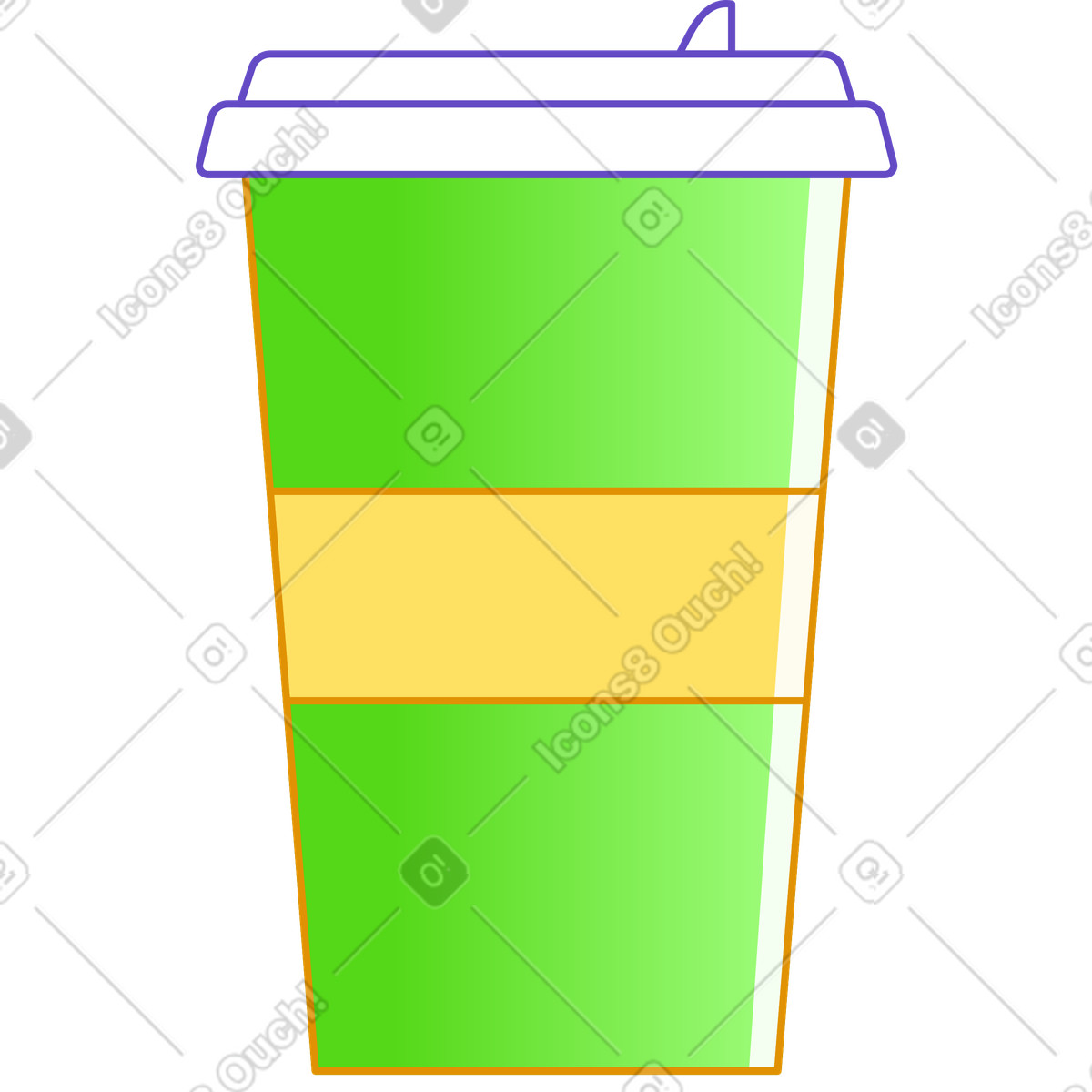 Illustration Tasse de café dans le style Rainbow à télécharger aux formats PNG, SVG