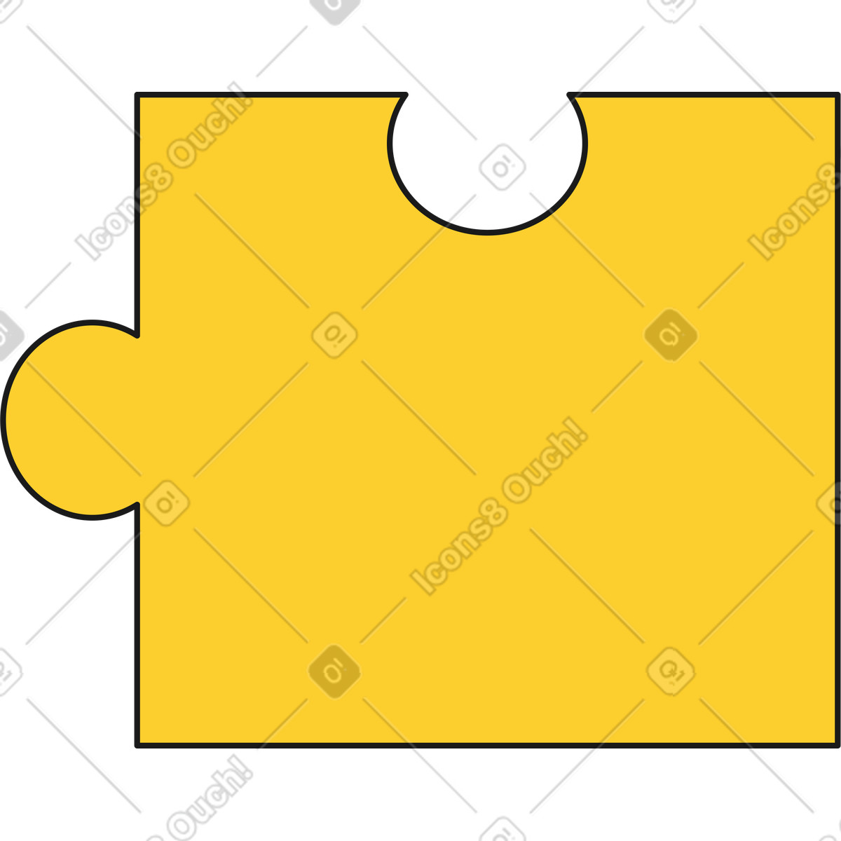 Illustration Puzzle jaune dans le style Taxi à télécharger aux formats PNG, SVG