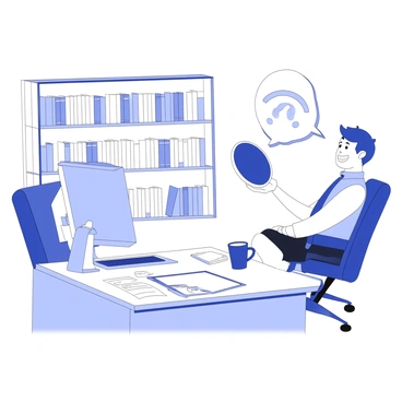 An office worker is laughing while holding a whoopee cushion in their hand. The worker is sitting at a desk cluttered with papers, a computer monitor, and a coffee mug. In the background, a colleague is sitting in a chair, looking surprised and confused as they realize the prank. The office setting is filled with shelves of books and office supplies. The worker's facial expression shows delight and mischief, while the colleague's reaction reflects astonishment.