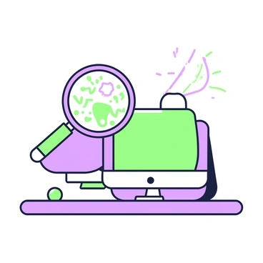 A product sits on a flat surface, and a magnifying glass hovers above it, focusing on a specific feature. The product is sleek and modern, with a shiny surface that reflects light. The highlighted feature beneath the magnifying glass is clearly detailed, showing intricate designs or textures. Surrounding the product, there are minimal distractions, emphasizing the spotlight on the feature being examined. The handle of the magnifying glass is positioned in a way that suggests it is in use, with the lens perfectly aligned over the feature.