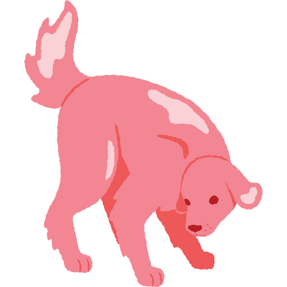 Ilustración Dog sniffing en estilo Cherry a descargar en PNG y SVG