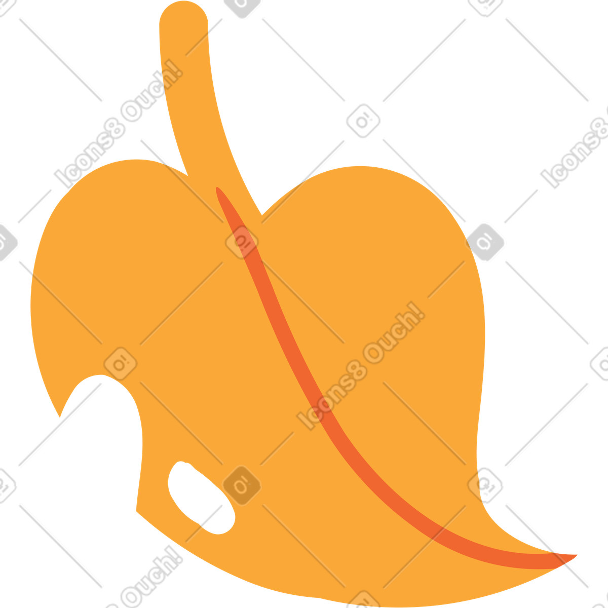 Ilustração de Folha outono em no estilo Woof para baixar em PNG, SVG