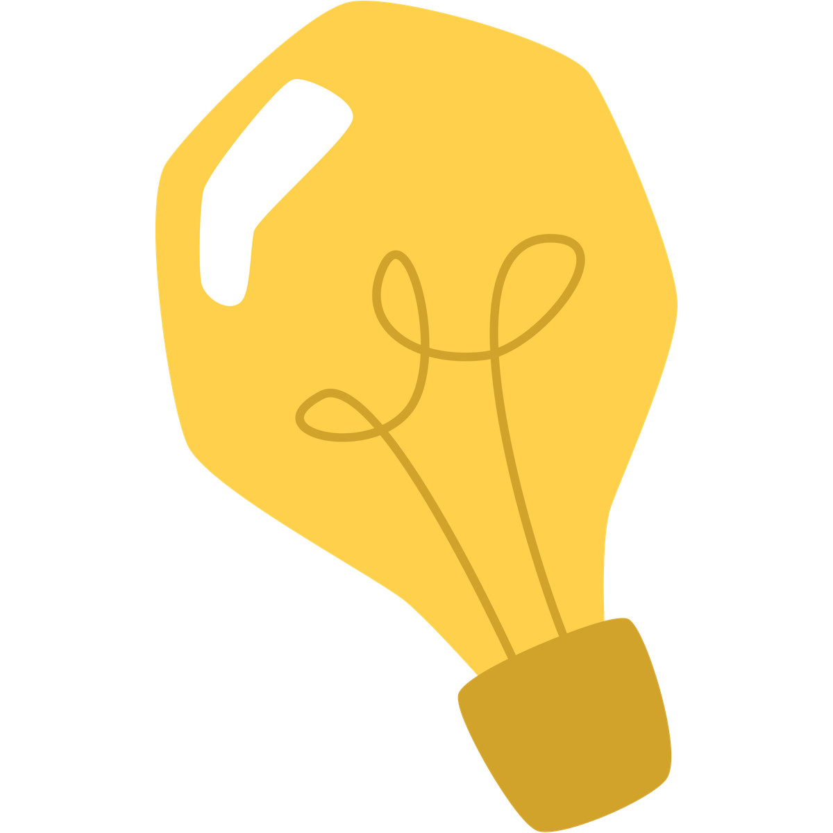 Illustration Big light bulb dans le style Bouncy à télécharger aux formats PNG, SVG