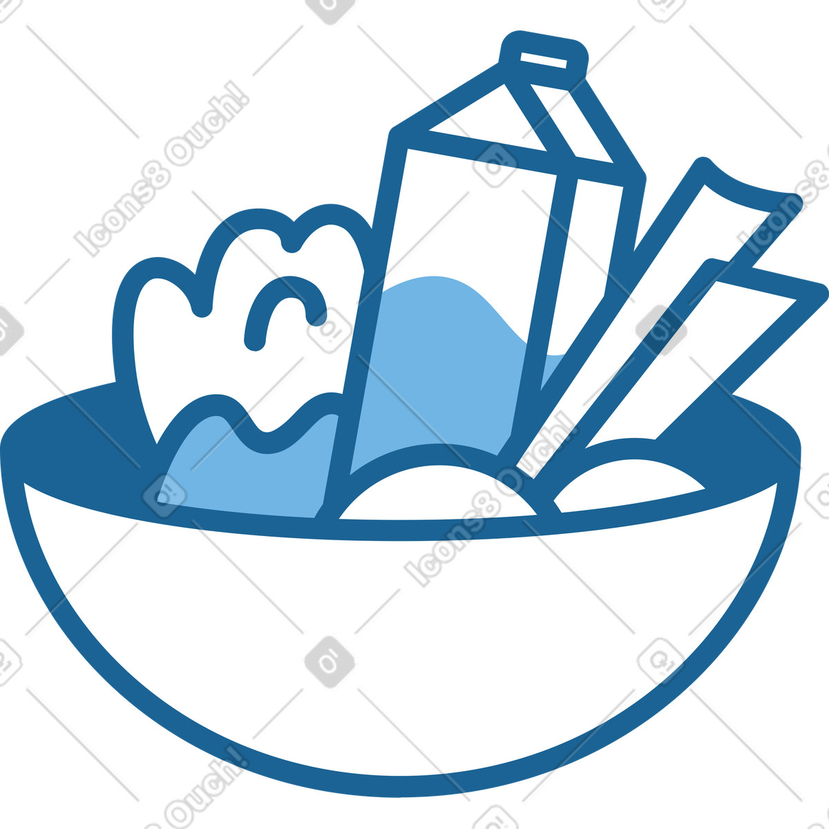 Illustration Bol avec différentes courses dans le style Natty à télécharger aux formats PNG, SVG