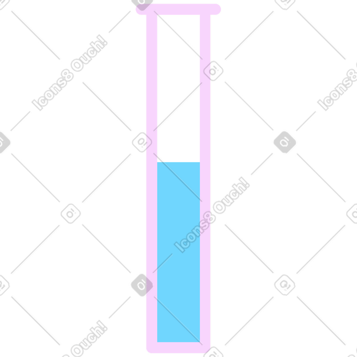 Ilustración Tubo de ensayo en estilo Marginalia a descargar en PNG y SVG