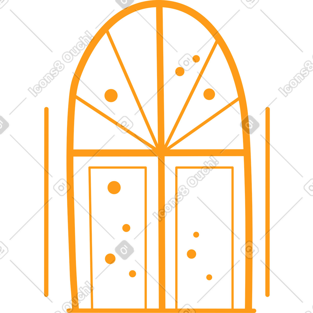 Ilustración Ventana en estilo Kingdom a descargar en PNG y SVG