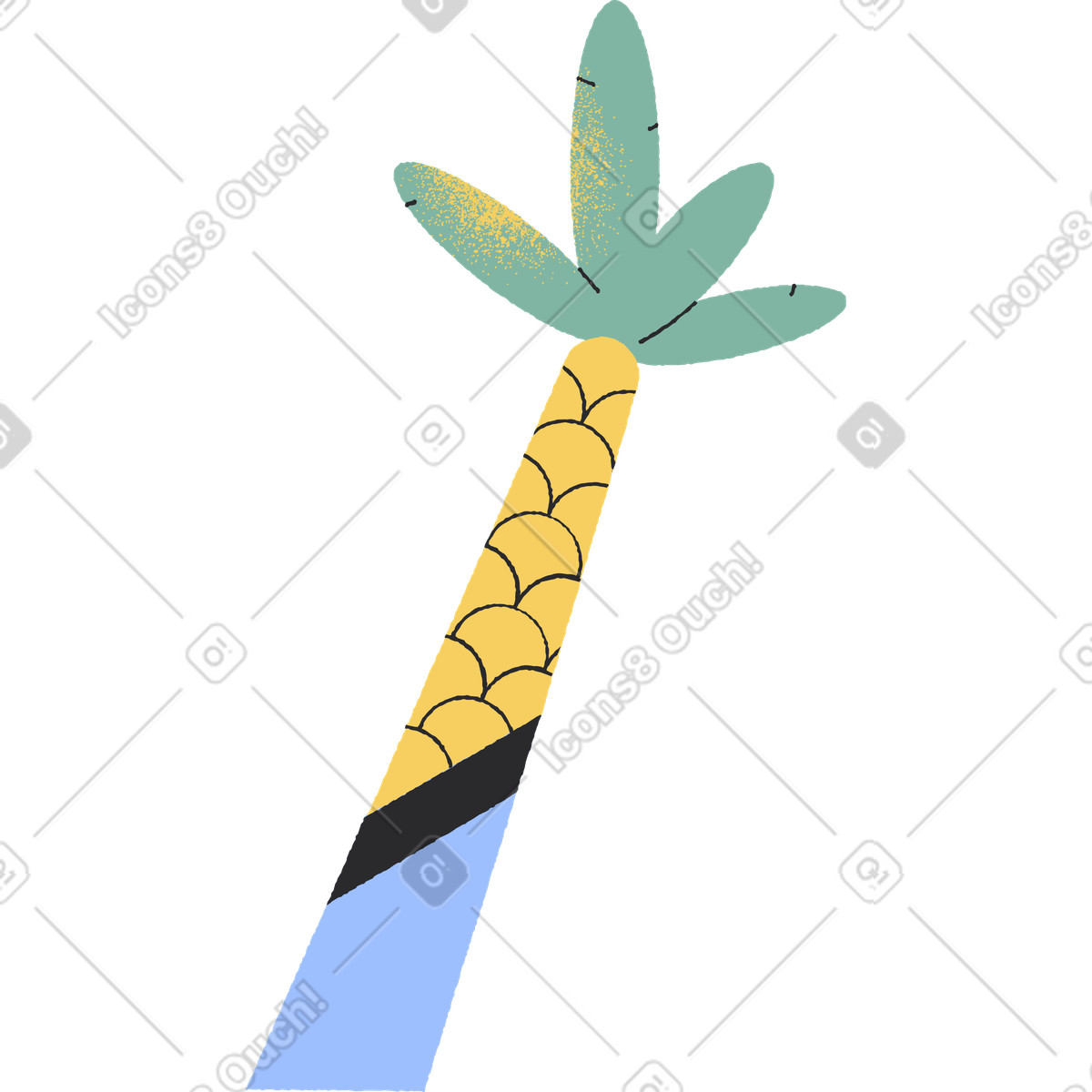Palme-Illustration im Pablo-Stil als Download in PNG, SVG