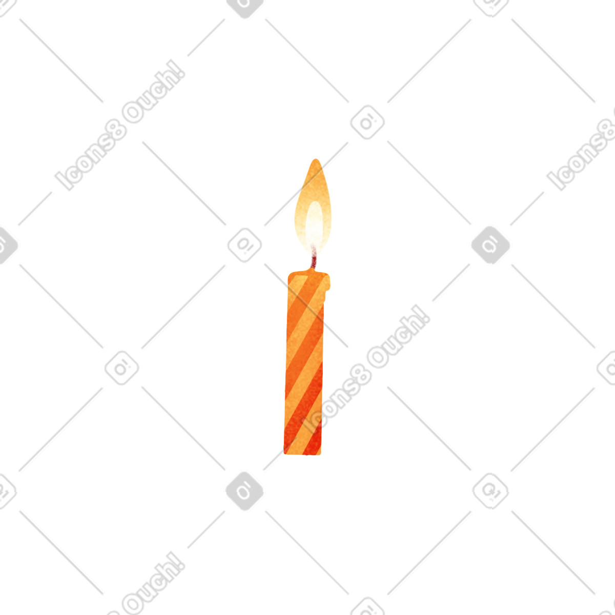 Kerze-Illustration im Lettering-Stil als Download in PNG, SVG