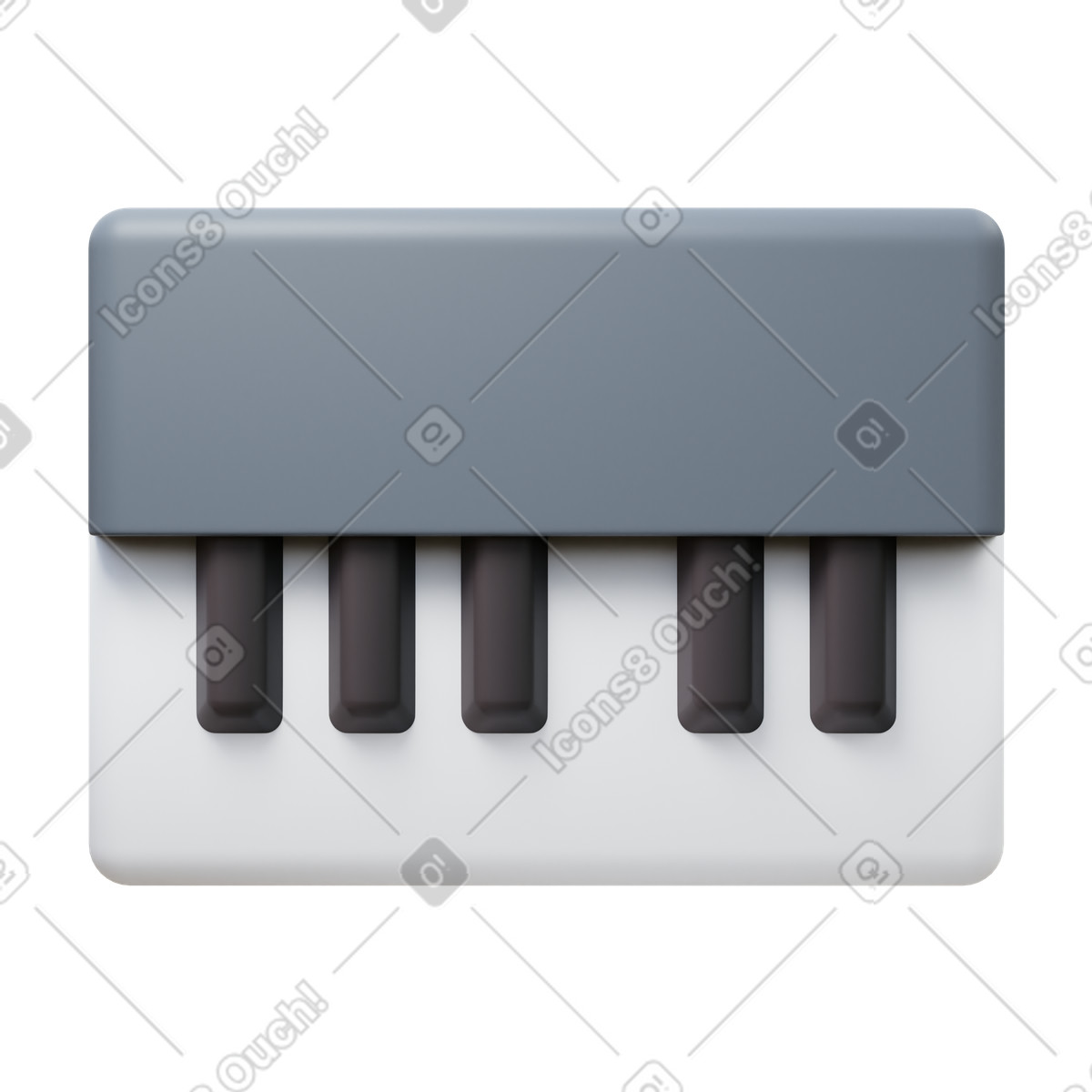 3D Fluency スタイルの Piano のイラストをPNG、SVG形式でダウンロード