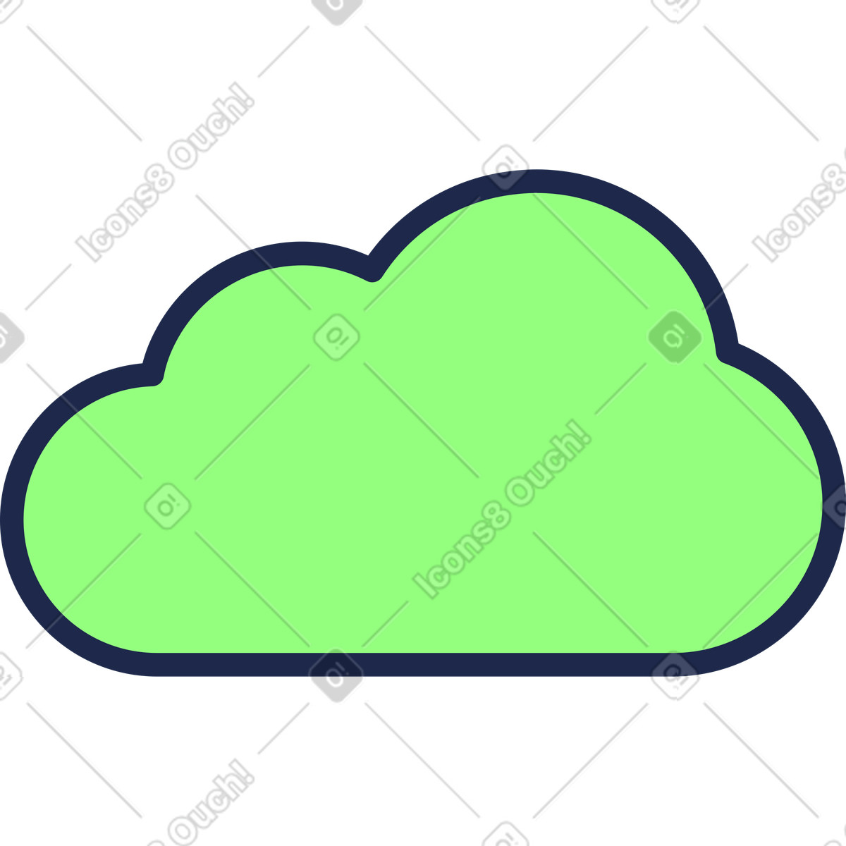 Illustration Nuage dans le style Outline à télécharger aux formats PNG, SVG