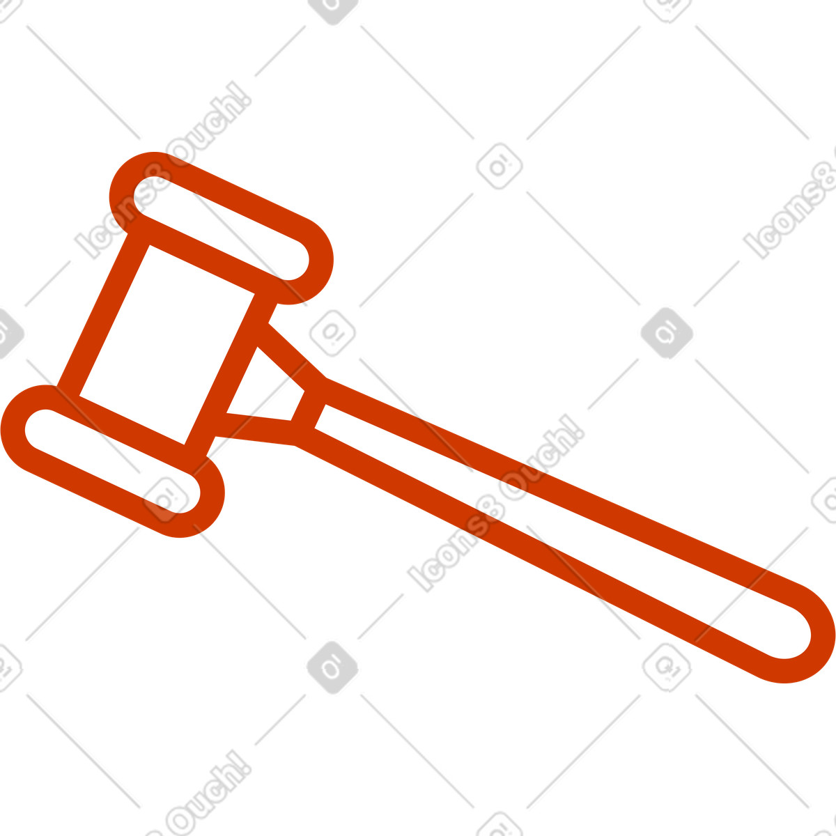 Hammer-Illustration im Natty-Stil als Download in PNG, SVG