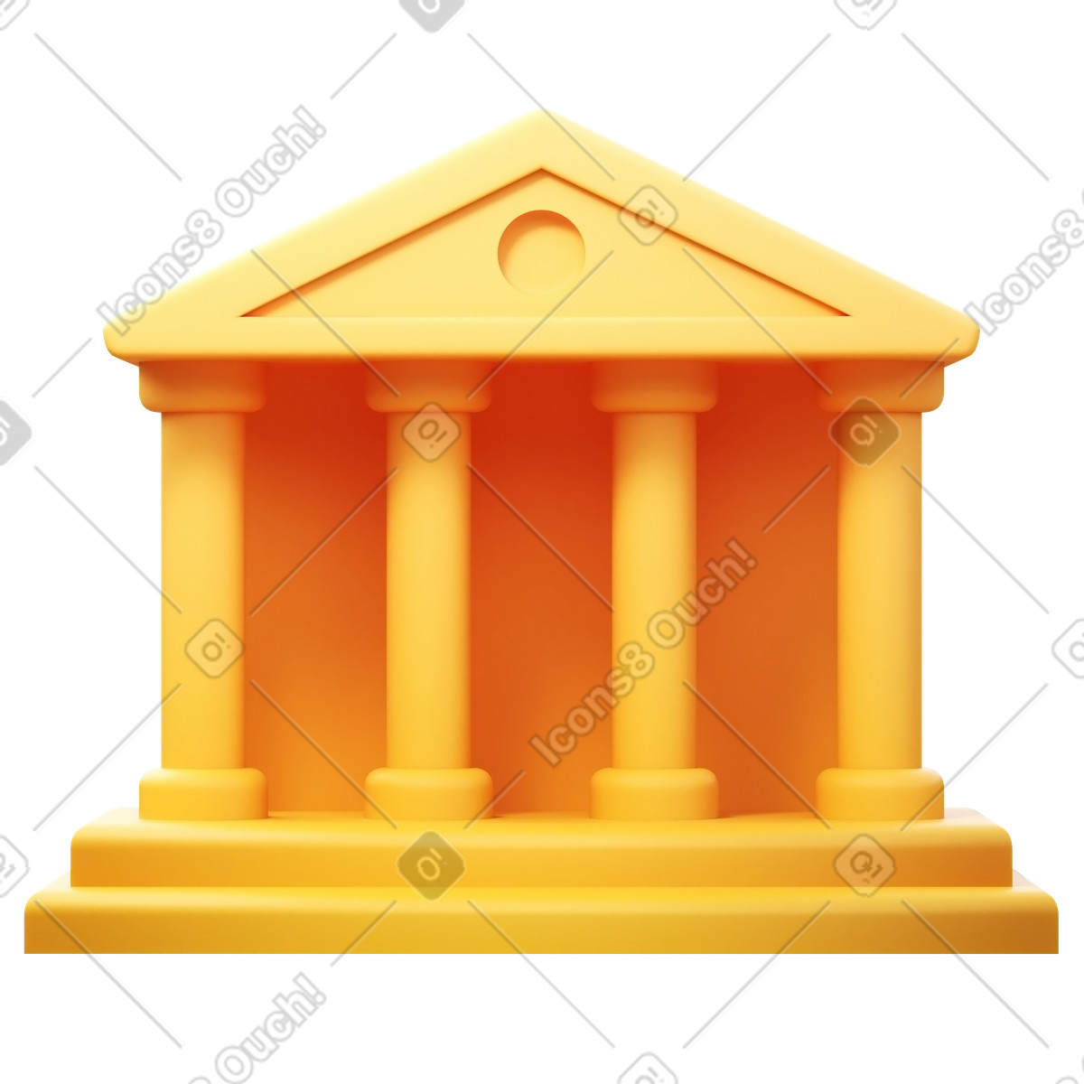 Building with columns illustration government clipart vector image available in PNG