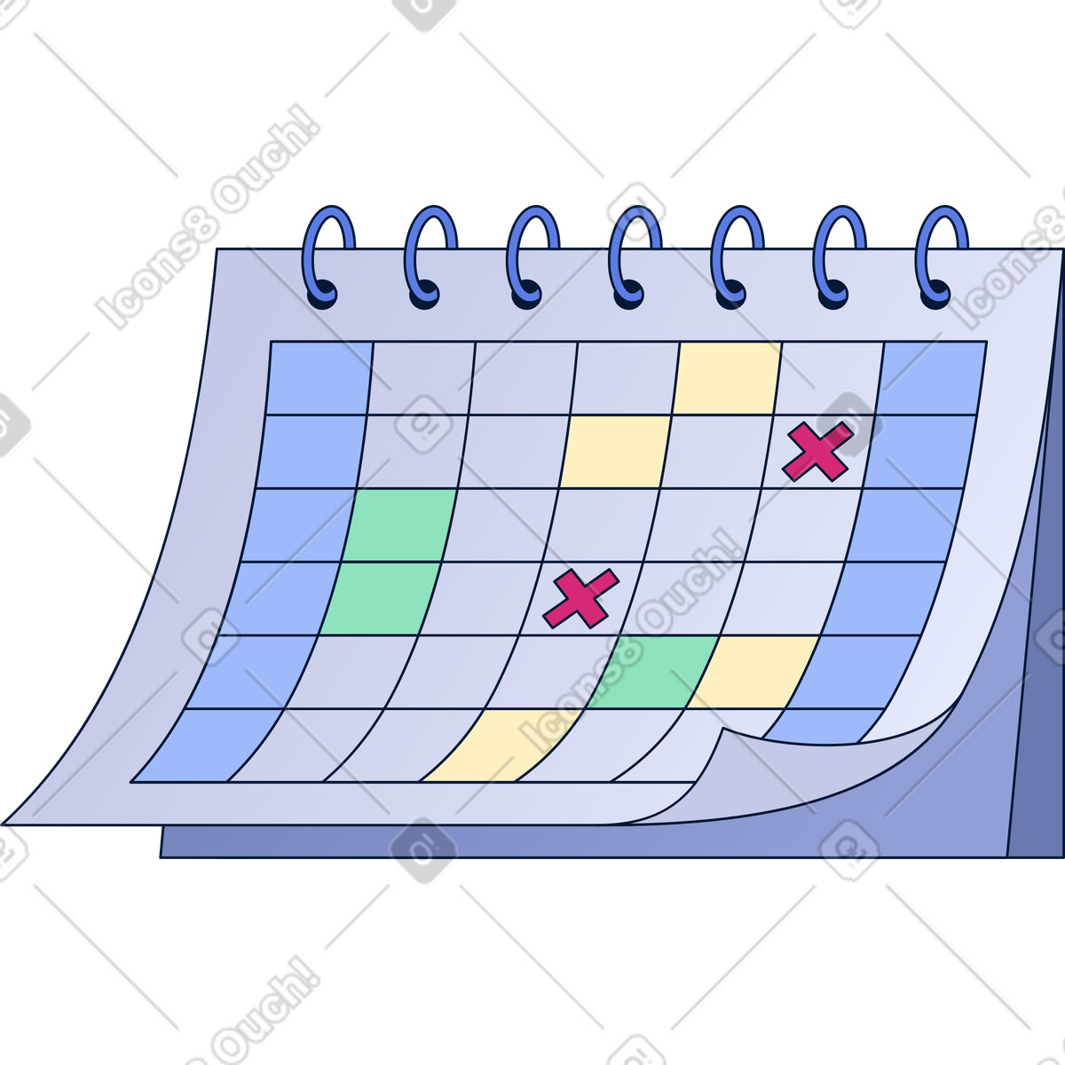 Ilustração de Calendário em no estilo Neat para baixar em PNG, SVG