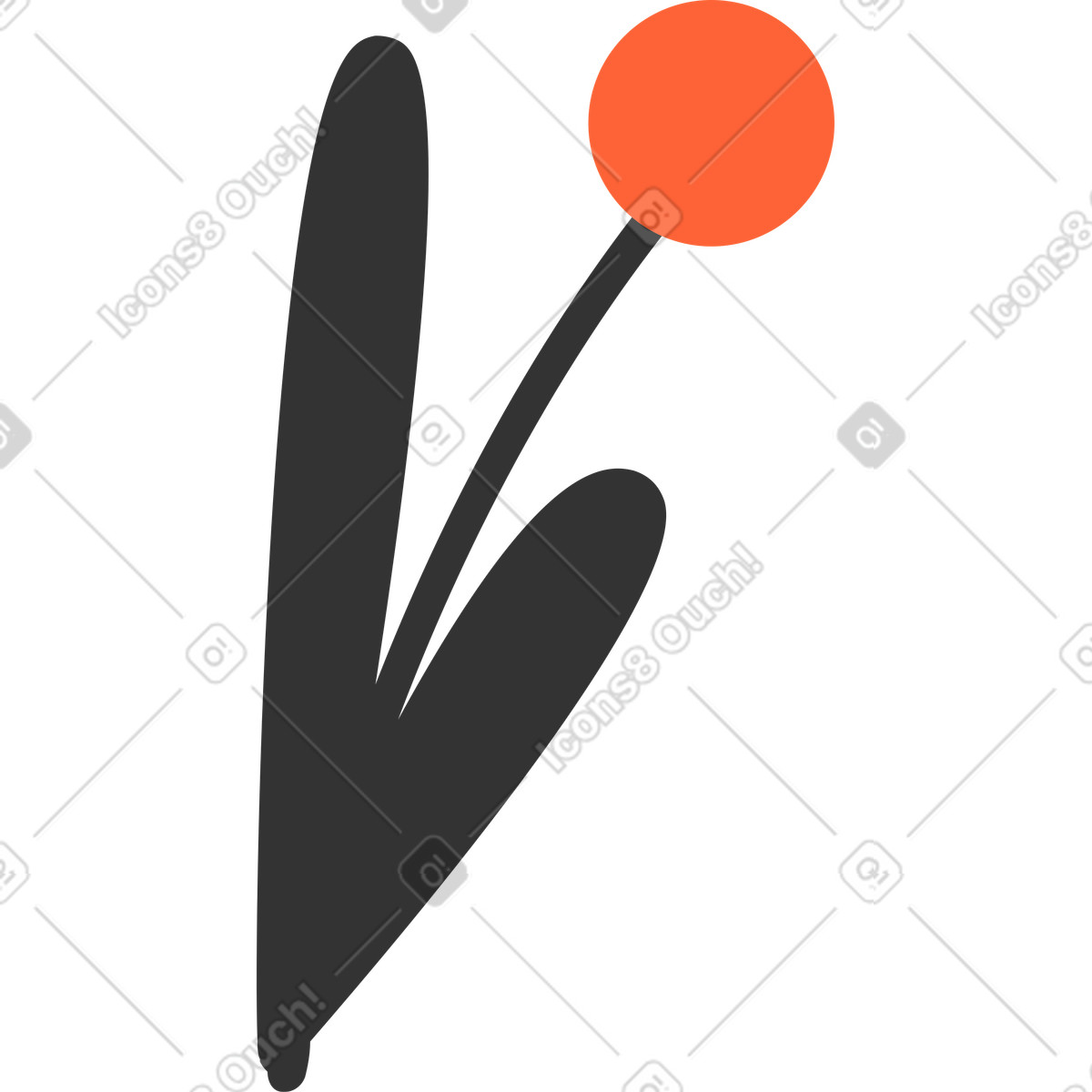 Crayon スタイルの 花 のイラストをPNG、SVG形式でダウンロード