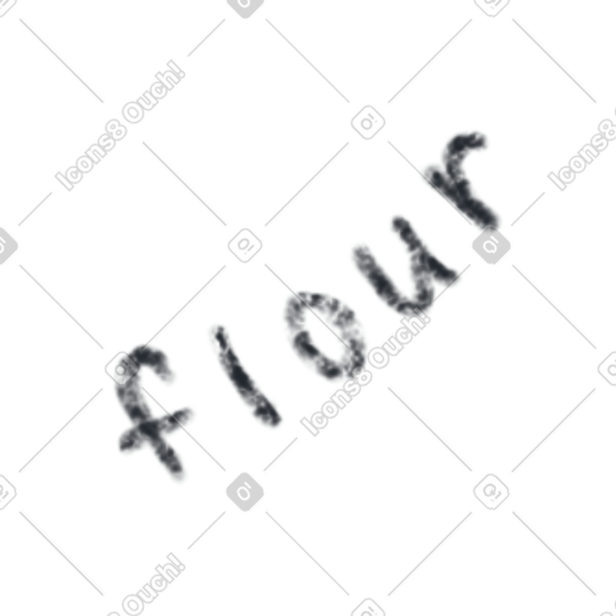 Flour lettering-Illustration im Toscana-Stil als Download in PNG, SVG