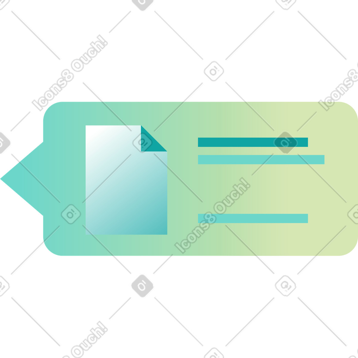 下载 Office 风格的 里面有文档的语音气泡 插画，支持 PNG、SVG 格式