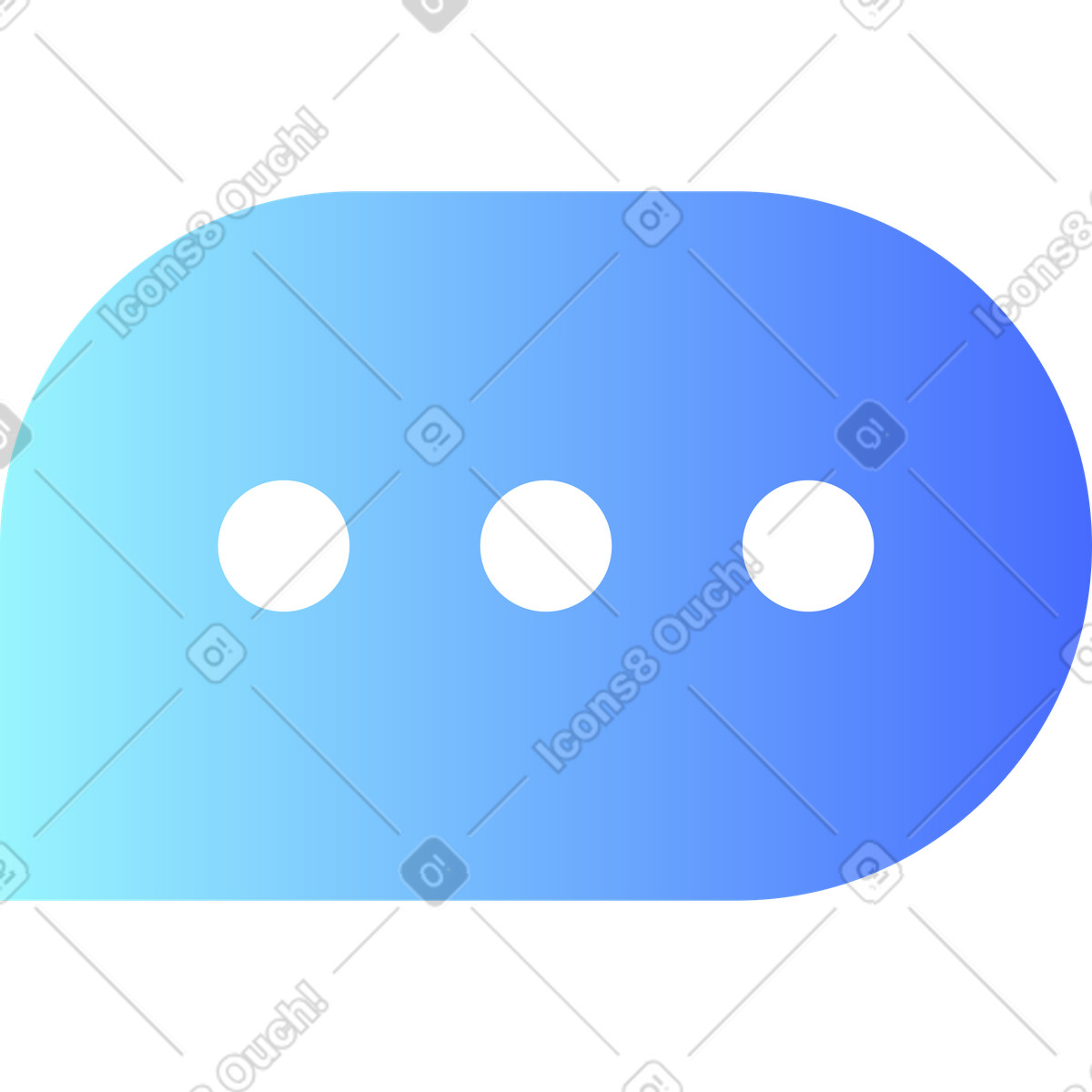 Ilustração de Bolha fala gradiente em no estilo Azure para baixar em PNG, SVG