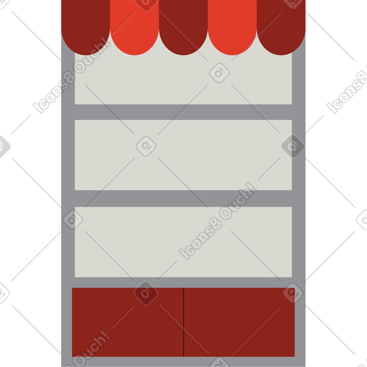 Showcase illustration in Burgundy style download in PNG, SVG