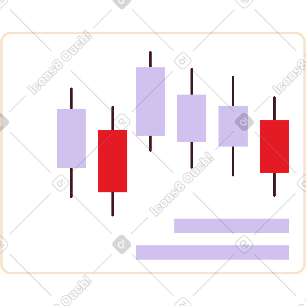 Candlestick-chart-Illustration im Folks-Stil als Download in PNG, SVG