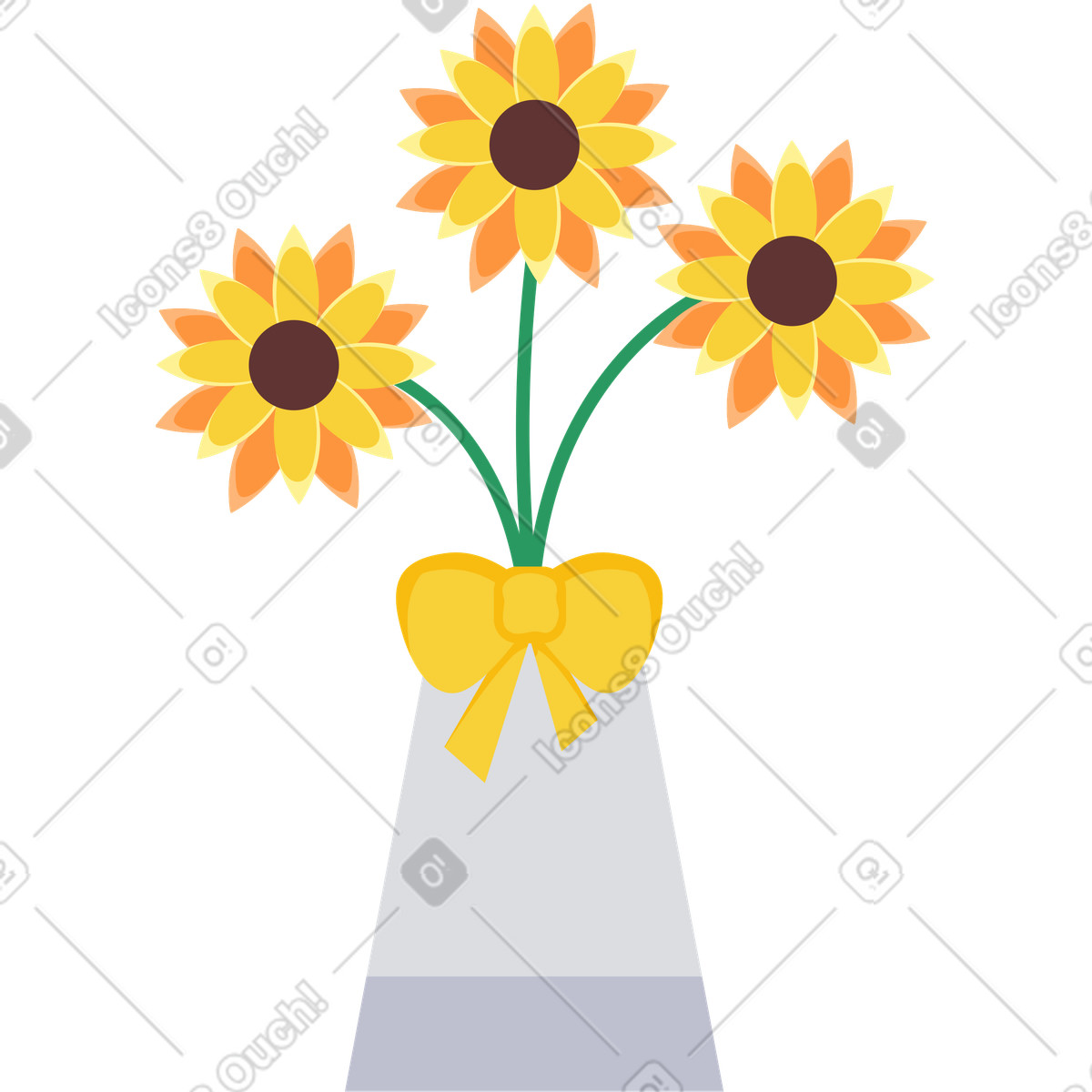 Jaconda 스타일의 꽃다발 일러스트레이션 PNG, SVG 다운로드