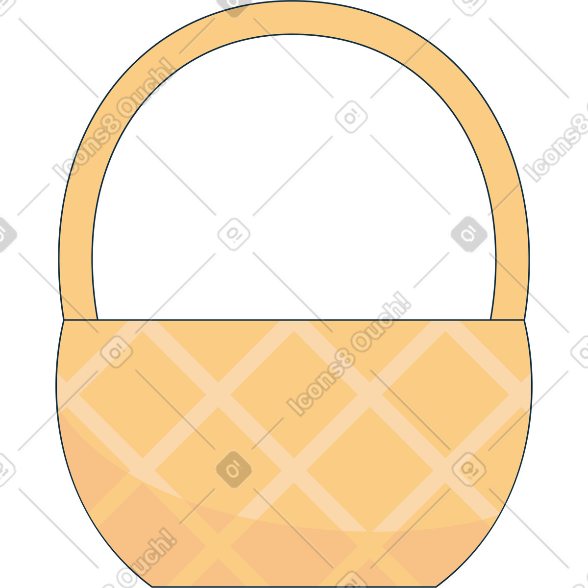 Basket illustration in PNG, SVG