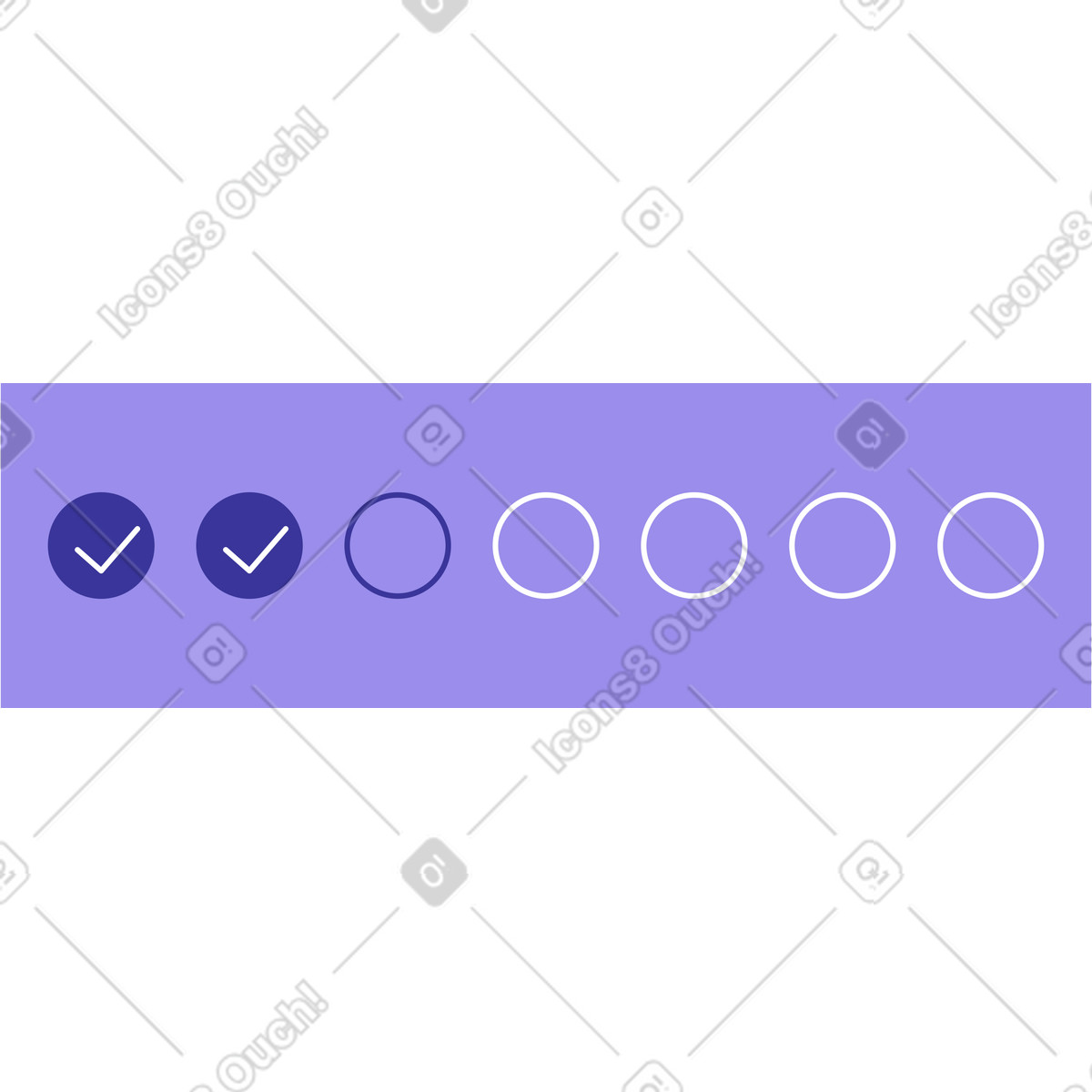 Illustration Série de jours, barre de progression aux formats PNG et SVG