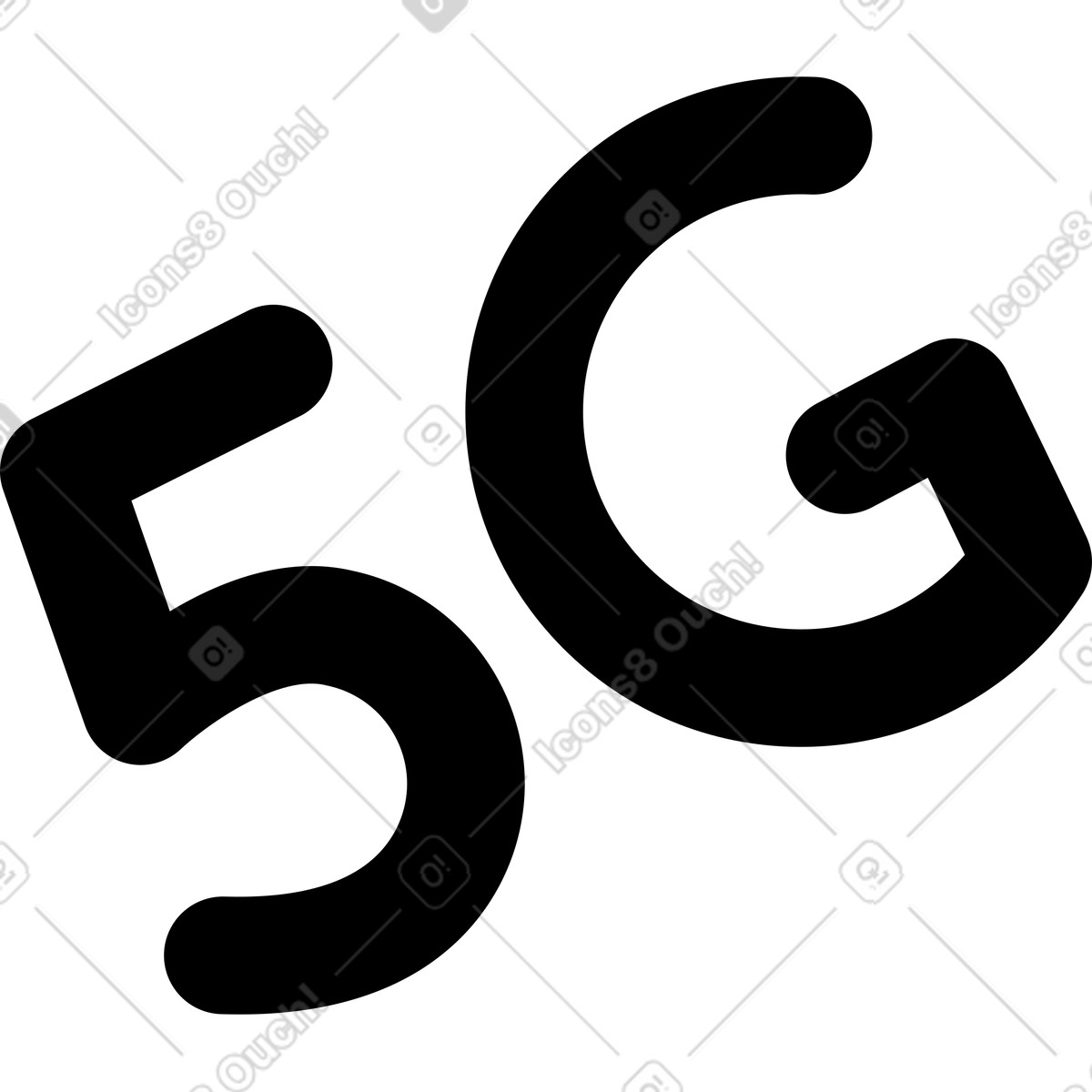 Ilustração de Letter five g em no estilo Transistor para baixar em PNG, SVG