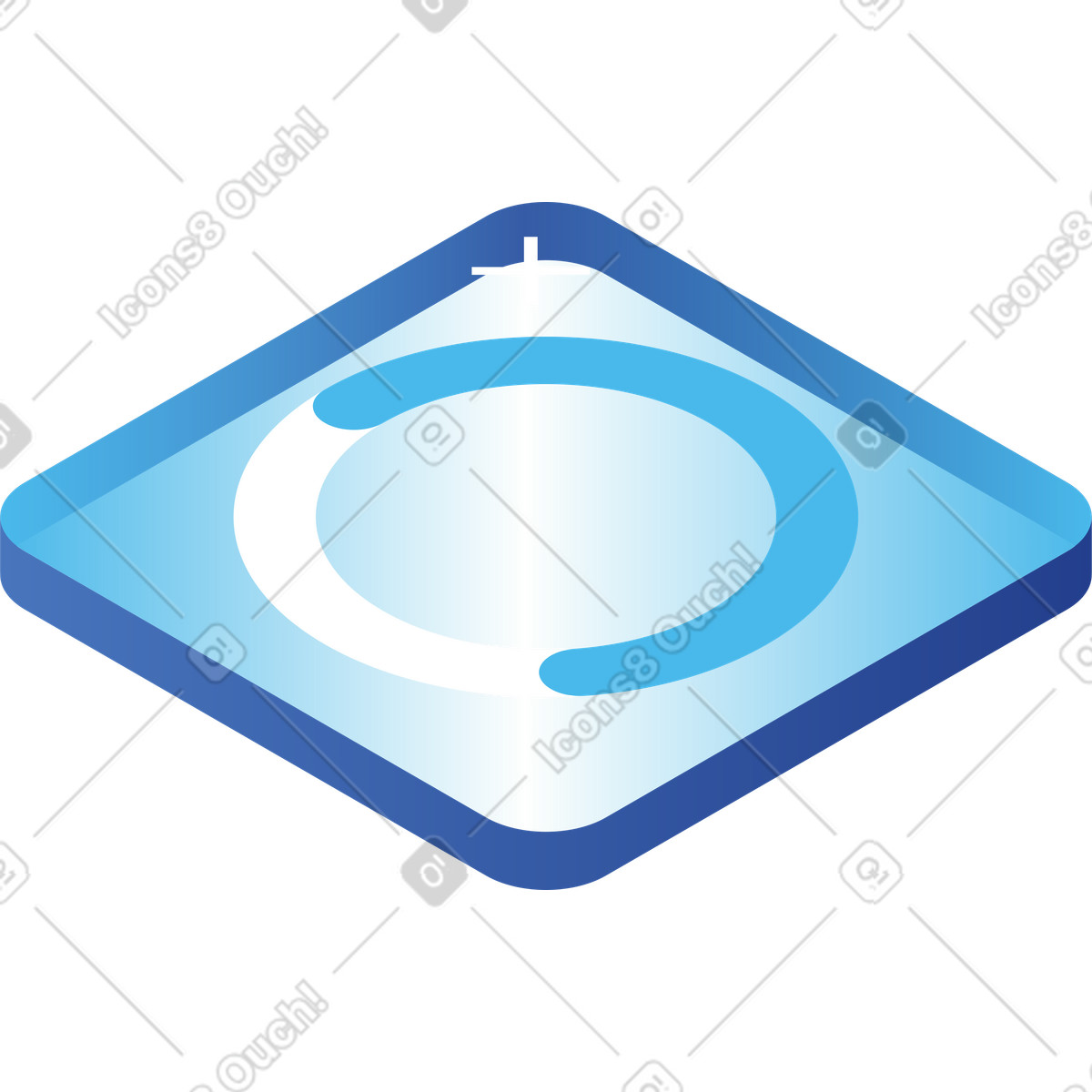 Frame with donut chart illustration in Quantum style download in PNG, SVG