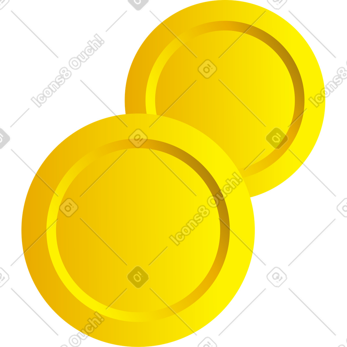 Ilustración Monedas cayendo en estilo Silky a descargar en PNG y SVG