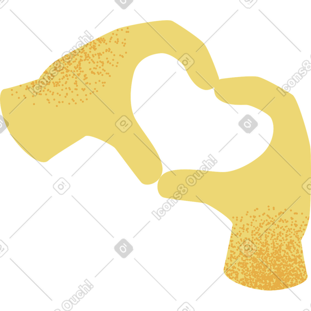 Ilustración Manos emoji formando un corazón en estilo Delight a descargar en PNG y SVG