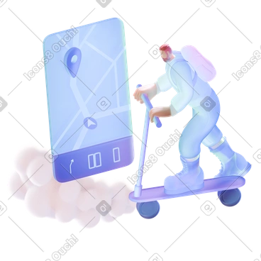 3D Airy风格矢量插图，PNG、SVG格式。