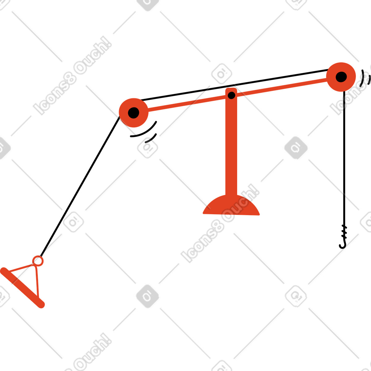Иллюстрация Подъемный строительный кран в PNG и SVG