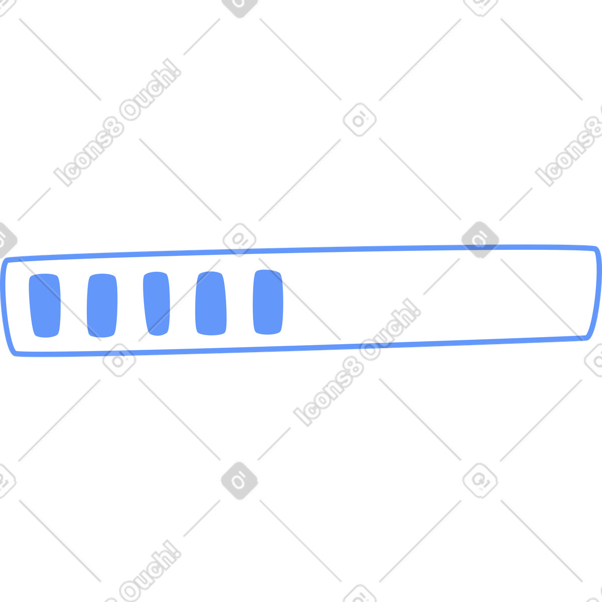 Ilustração de Barra carregamento azul em no estilo Plain para baixar em PNG, SVG
