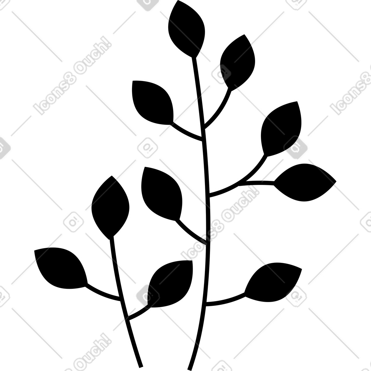 Ilustración Planta en estilo Burgundy a descargar en PNG y SVG