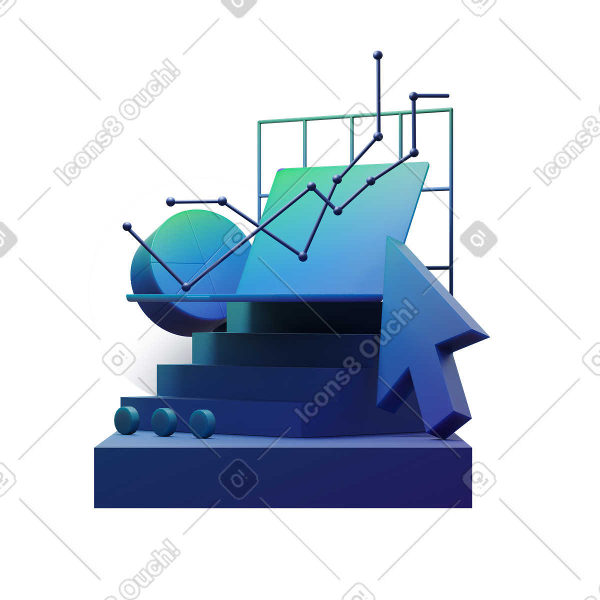 Business statistics illustrazione in stile Experimental scarica in PNG, SVG