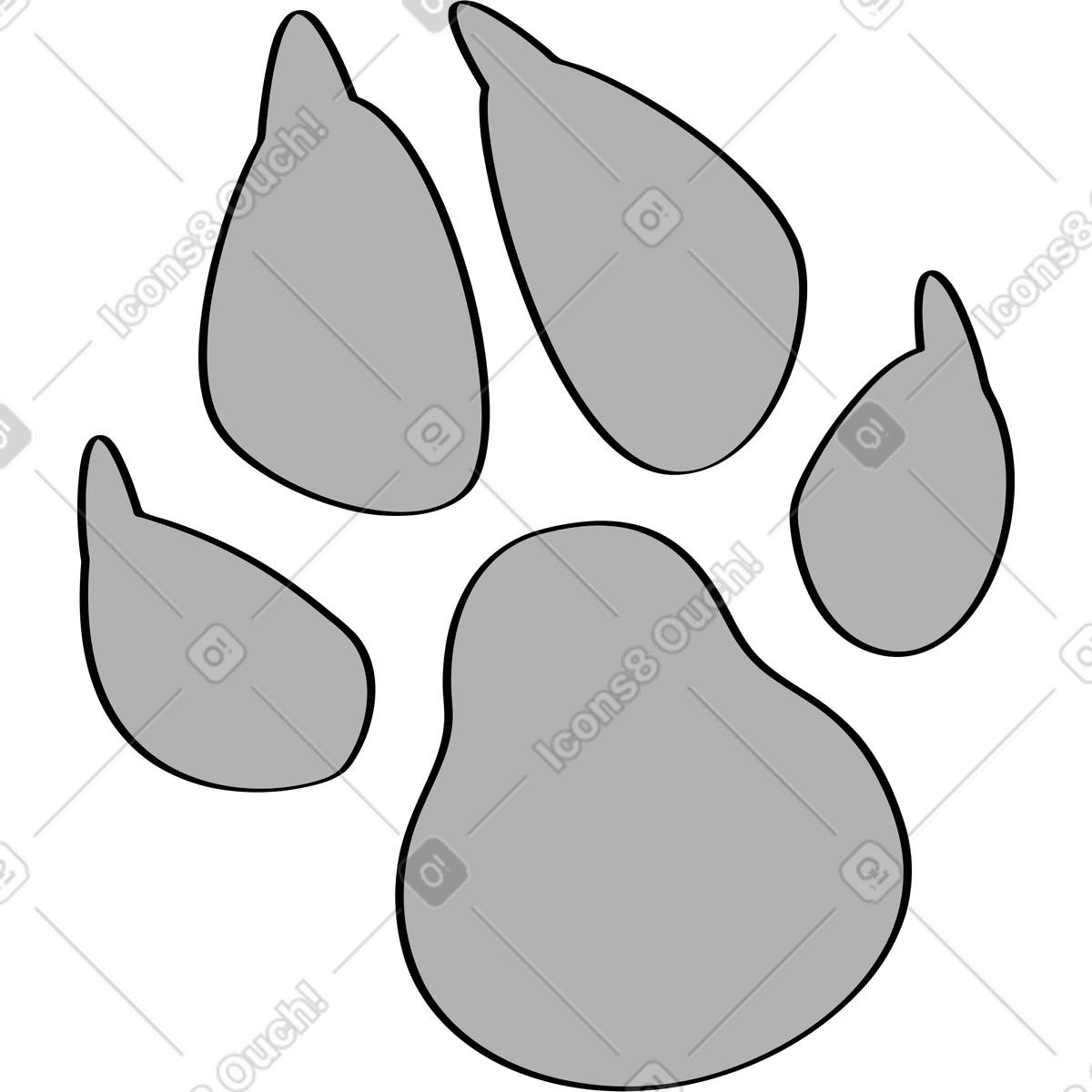 Illustration The dog's trail dans le style Looney à télécharger aux formats PNG, SVG