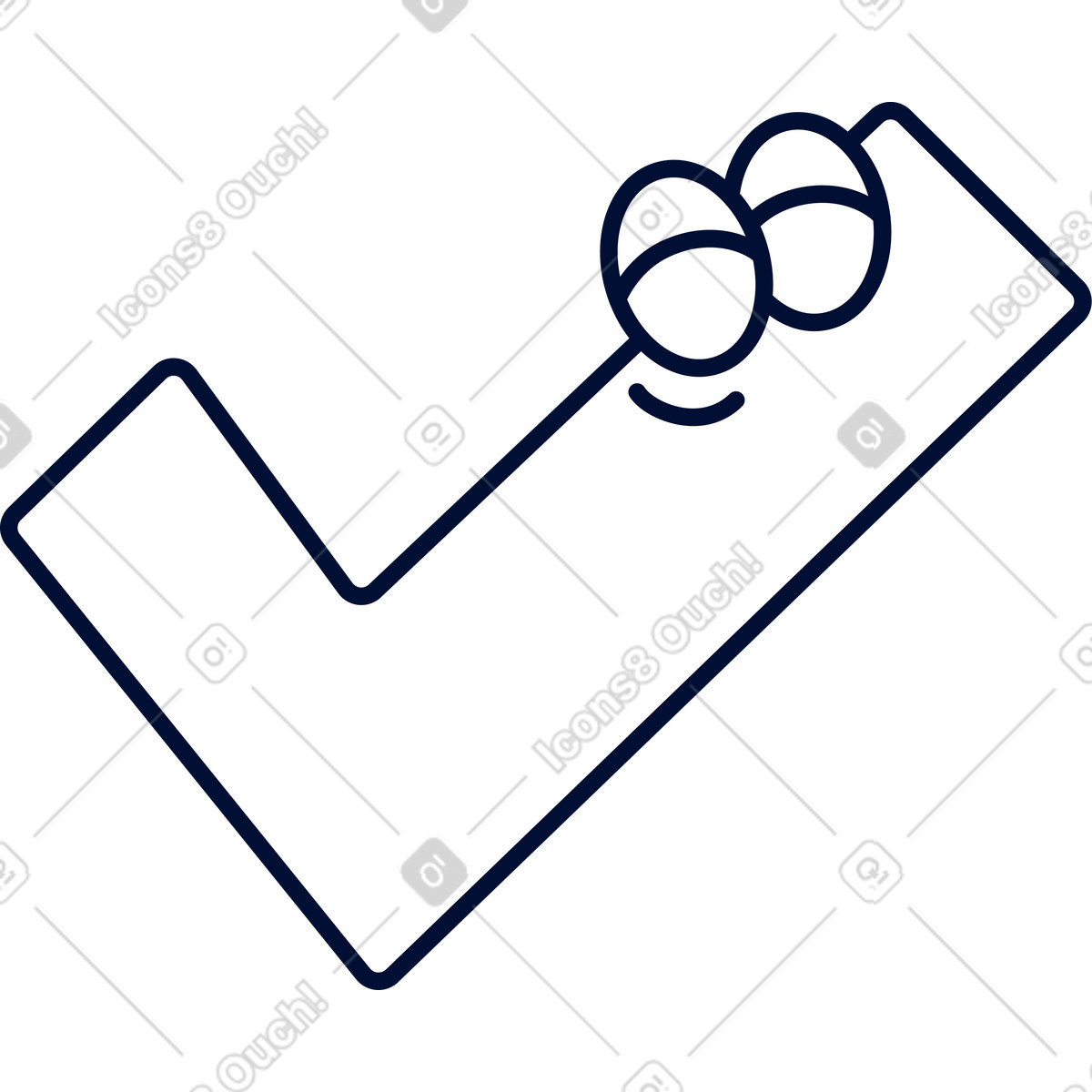 Check mark illustration in Blink style download in PNG, SVG