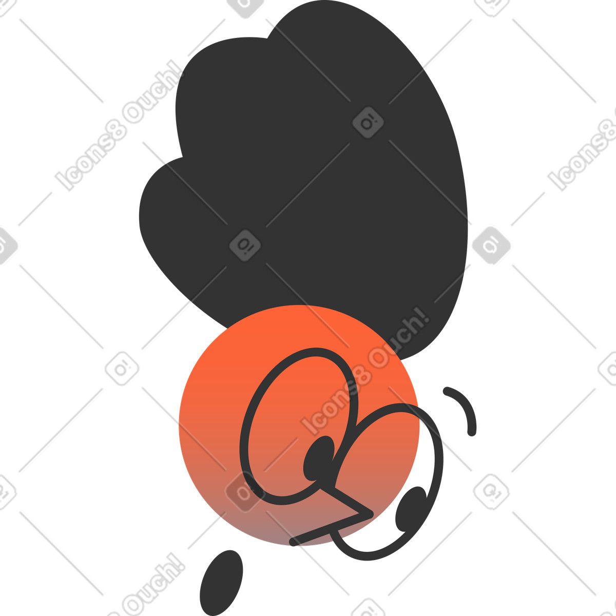 Crayon スタイルの 頭 のイラストをPNG、SVG形式でダウンロード