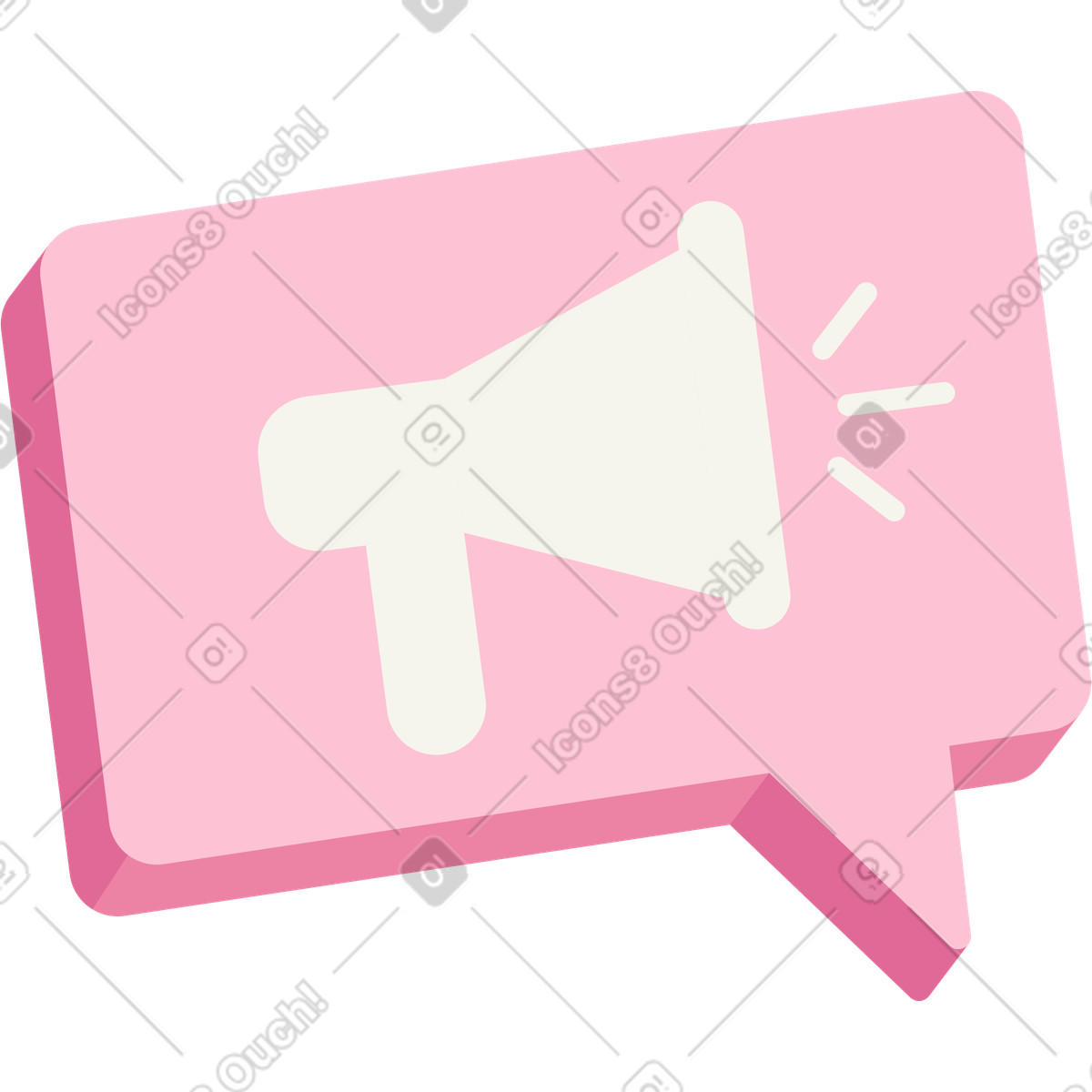 Segno del megafono illustrazione in stile Social scarica in PNG, SVG