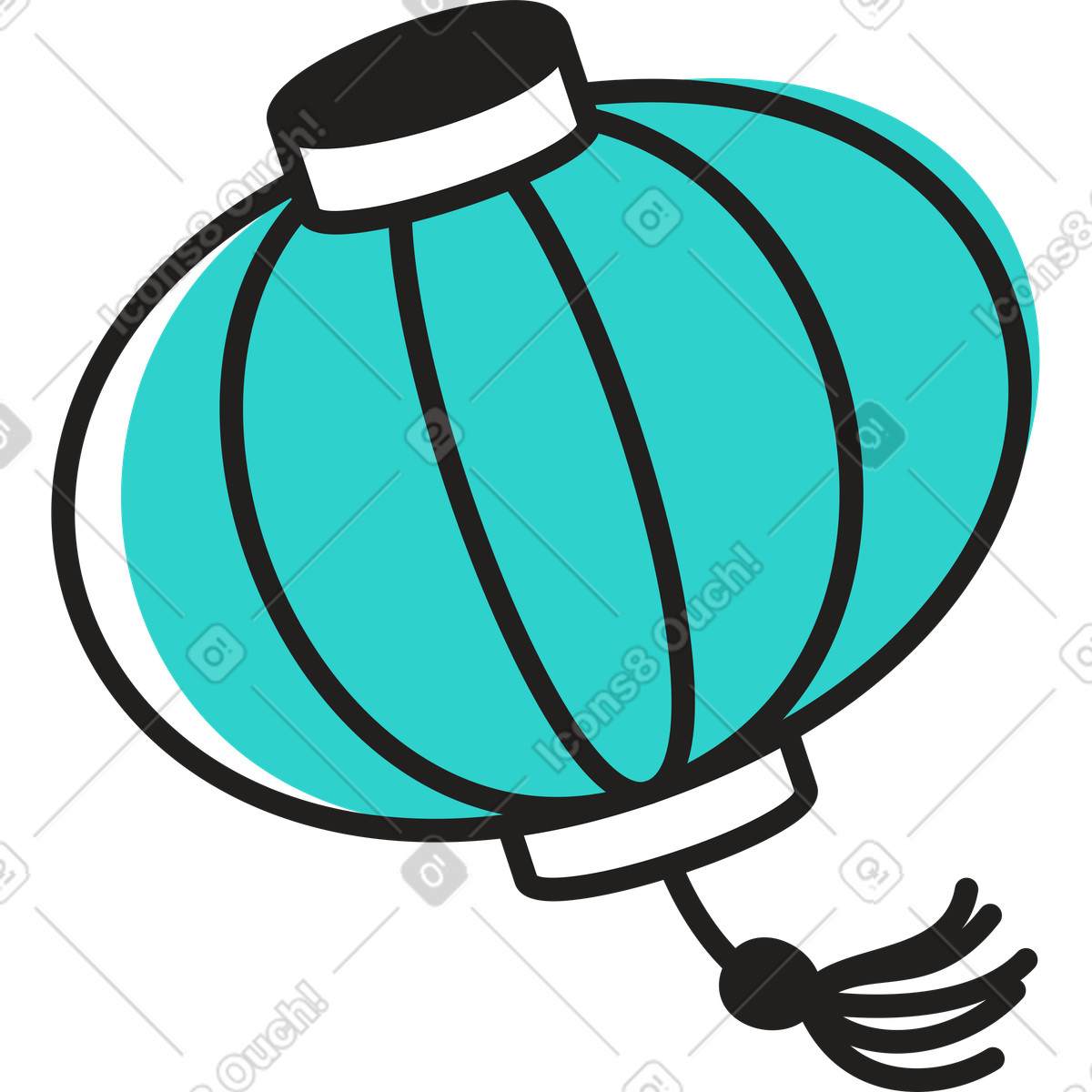 Chinese lantern illustration in Little style download in PNG, SVG