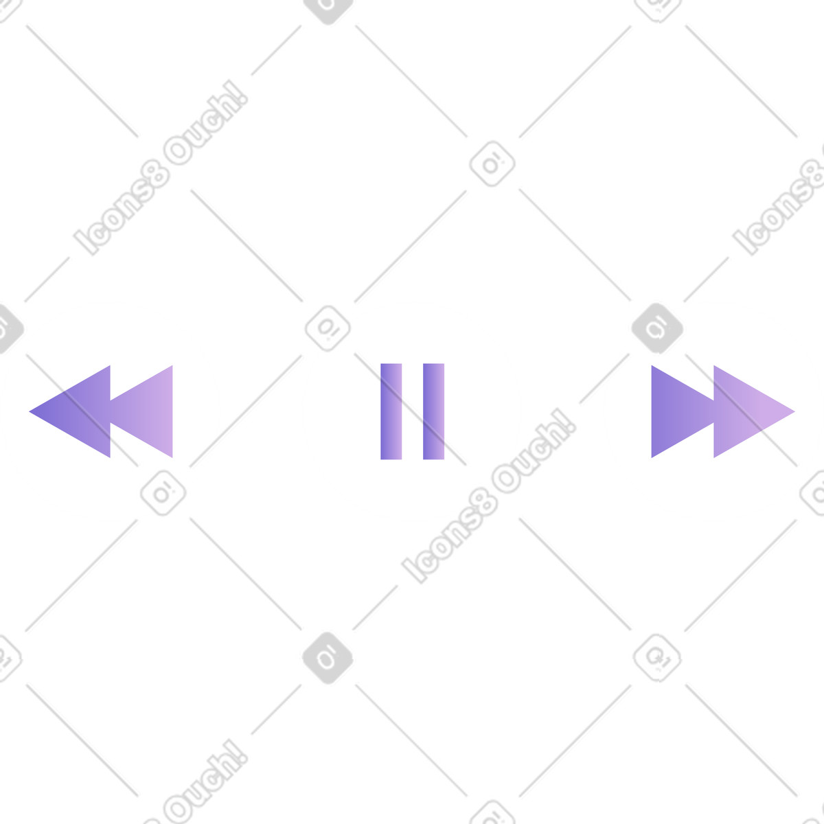 Player buttons illustration in Silky style download in PNG, SVG