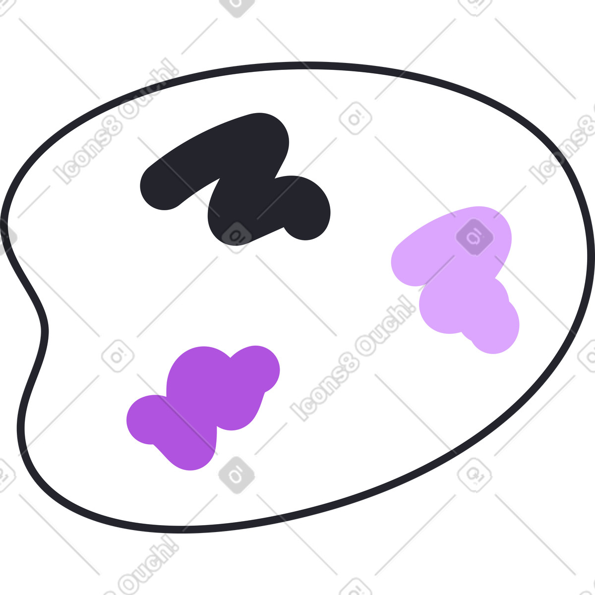 Ilustración Paleta en estilo Grapy a descargar en PNG y SVG