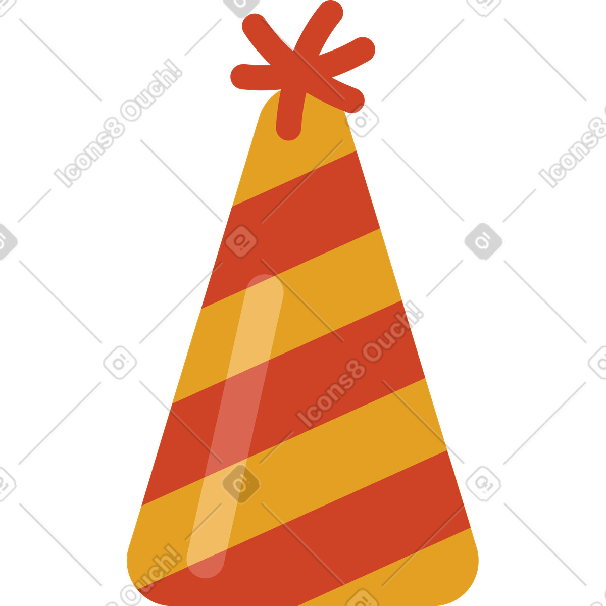 Иллюстрация Party hat в стиле Arabica — скачать в форматах PNG, SVG